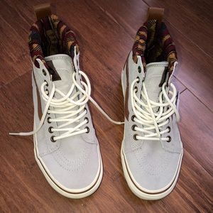 Grey Aztec hightop vans